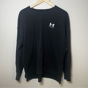Under Armour UA Rival Fleece Oversized Crewneck Women’s L Black Lightweight